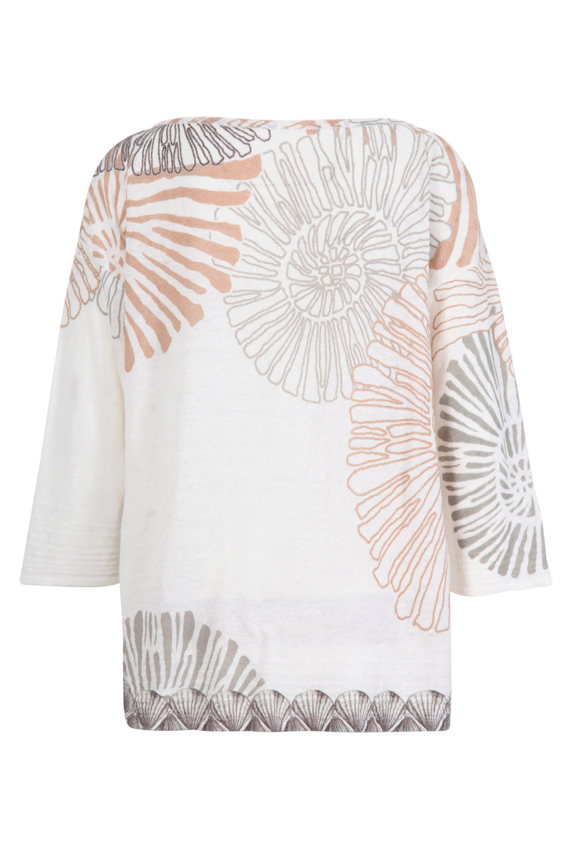 IVKO Outlet - Printed Pullover Sea Shell Motif Off-White