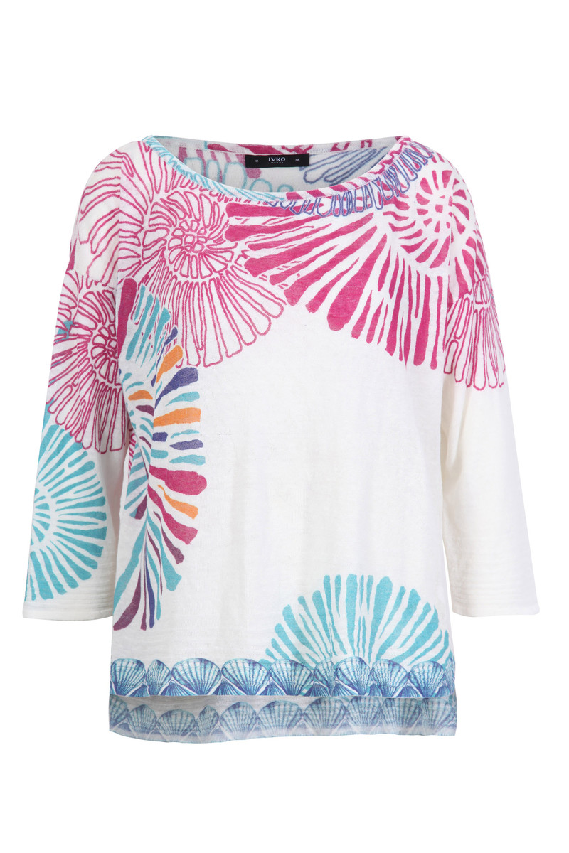 IVKO - Printed Pullover Sea Shell Motif Blue