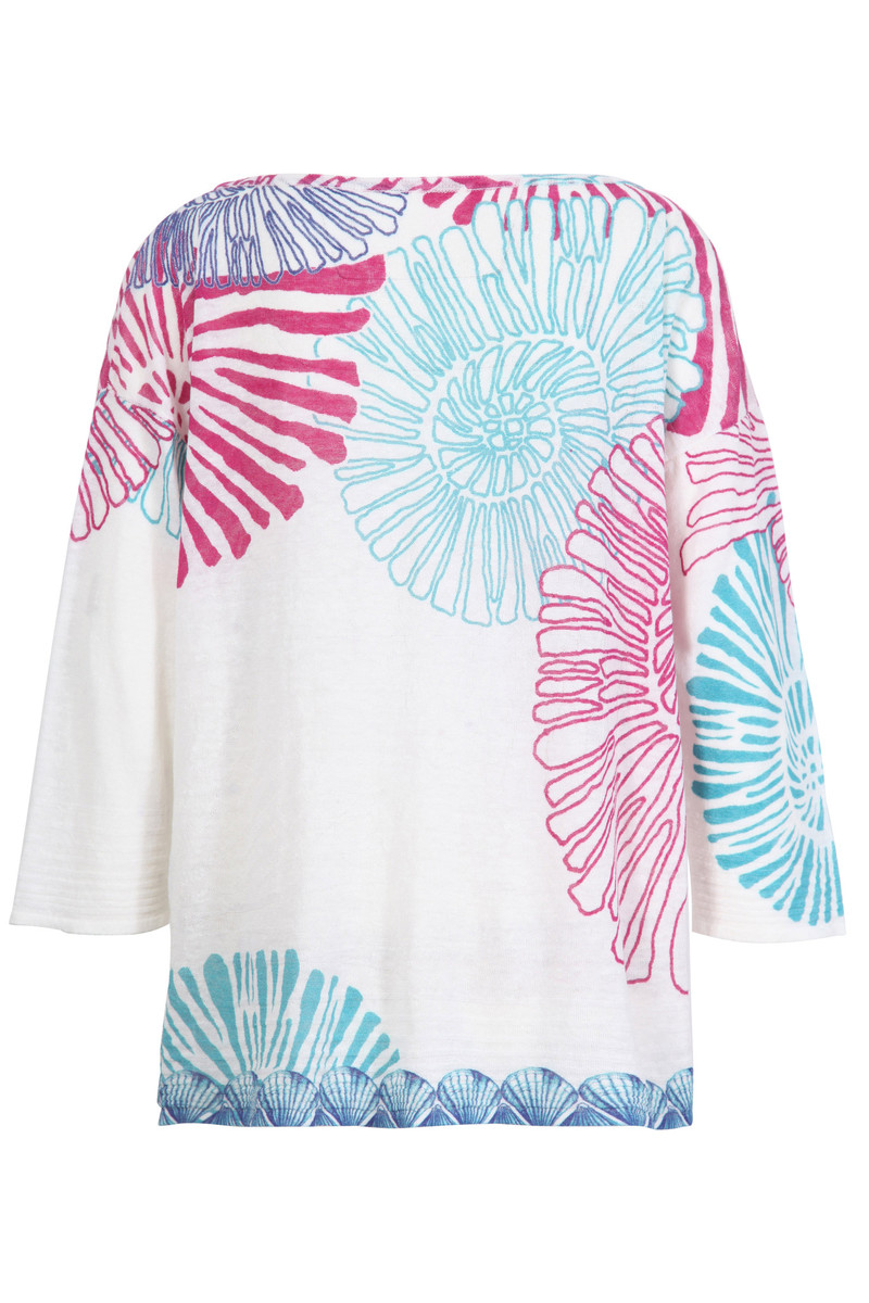 IVKO - Printed Pullover Sea Shell Motif Blue