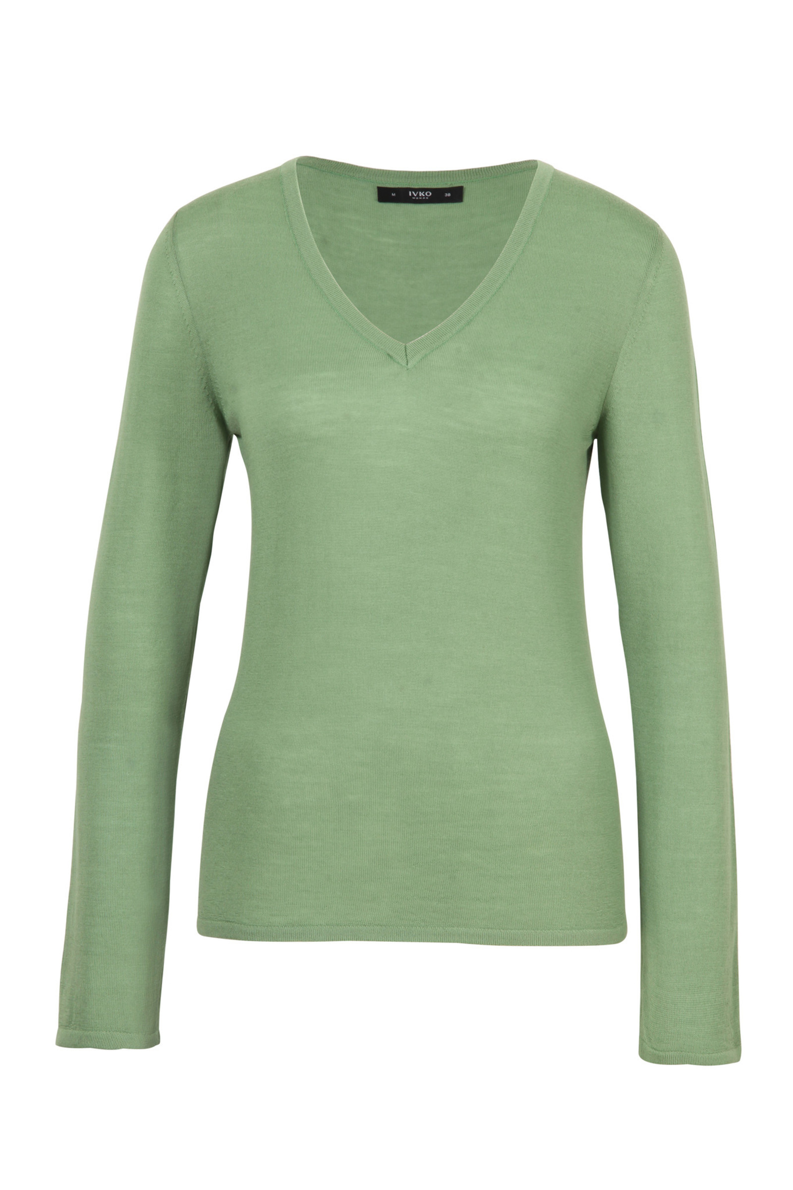 IVKO  Woman IVKO Outlet - Solid Pullover V-Neck Green