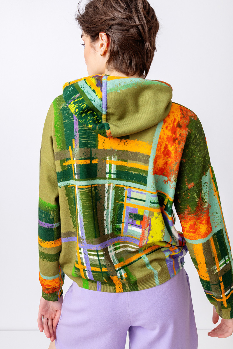 IVKO - Printed Pullover Tartan Motif Pastel Green