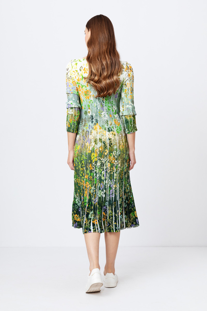 IVKO - Printed Dress Floral Pattern Pastel Green