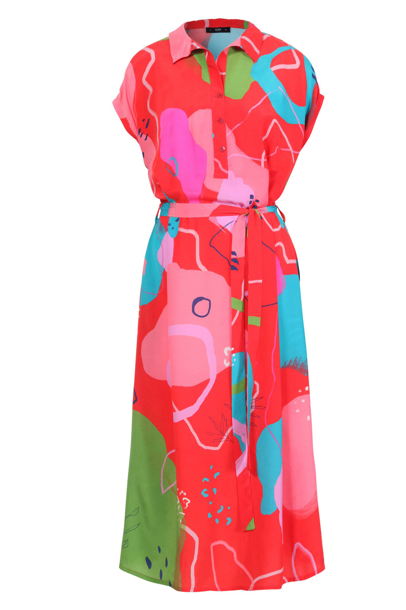 IVKO - Shirt Dress Graphics Pattern Red