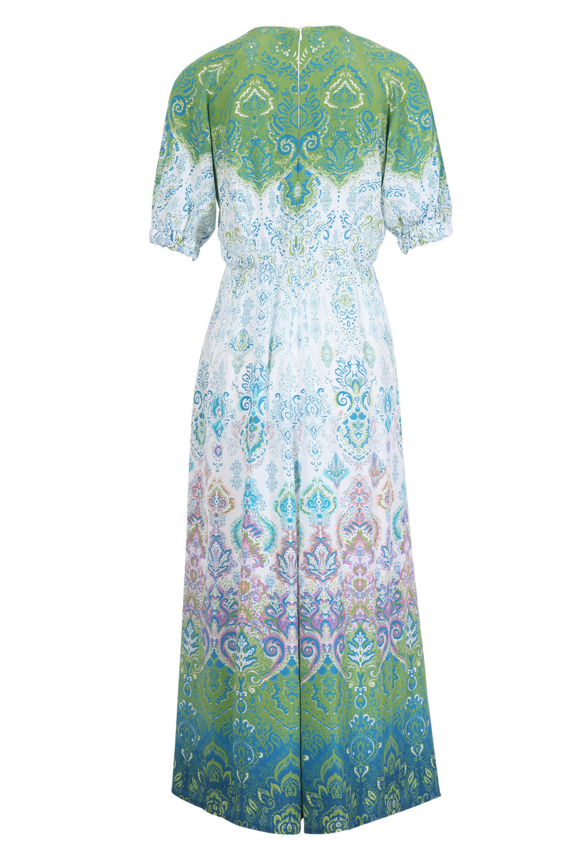 IVKO - A-Line Dress Ornament Motif Off-White