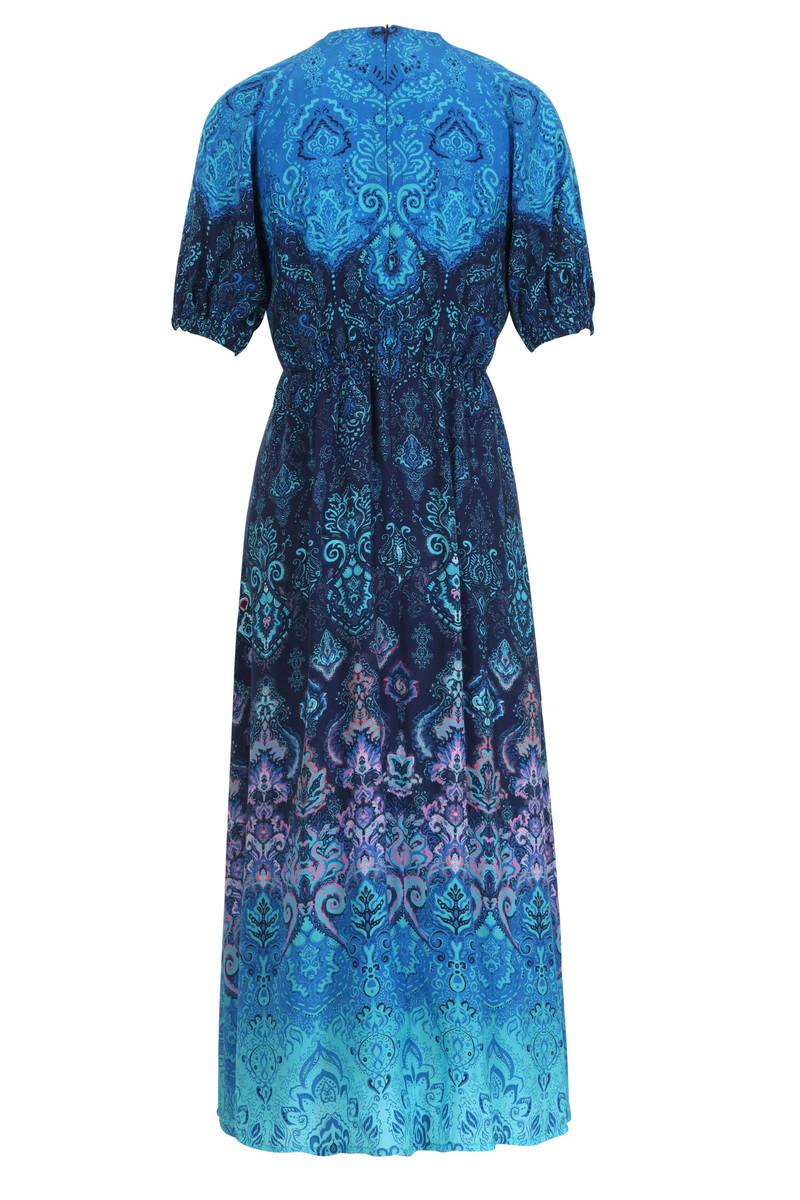 IVKO - A-Line Dress Ornament Motif Marine