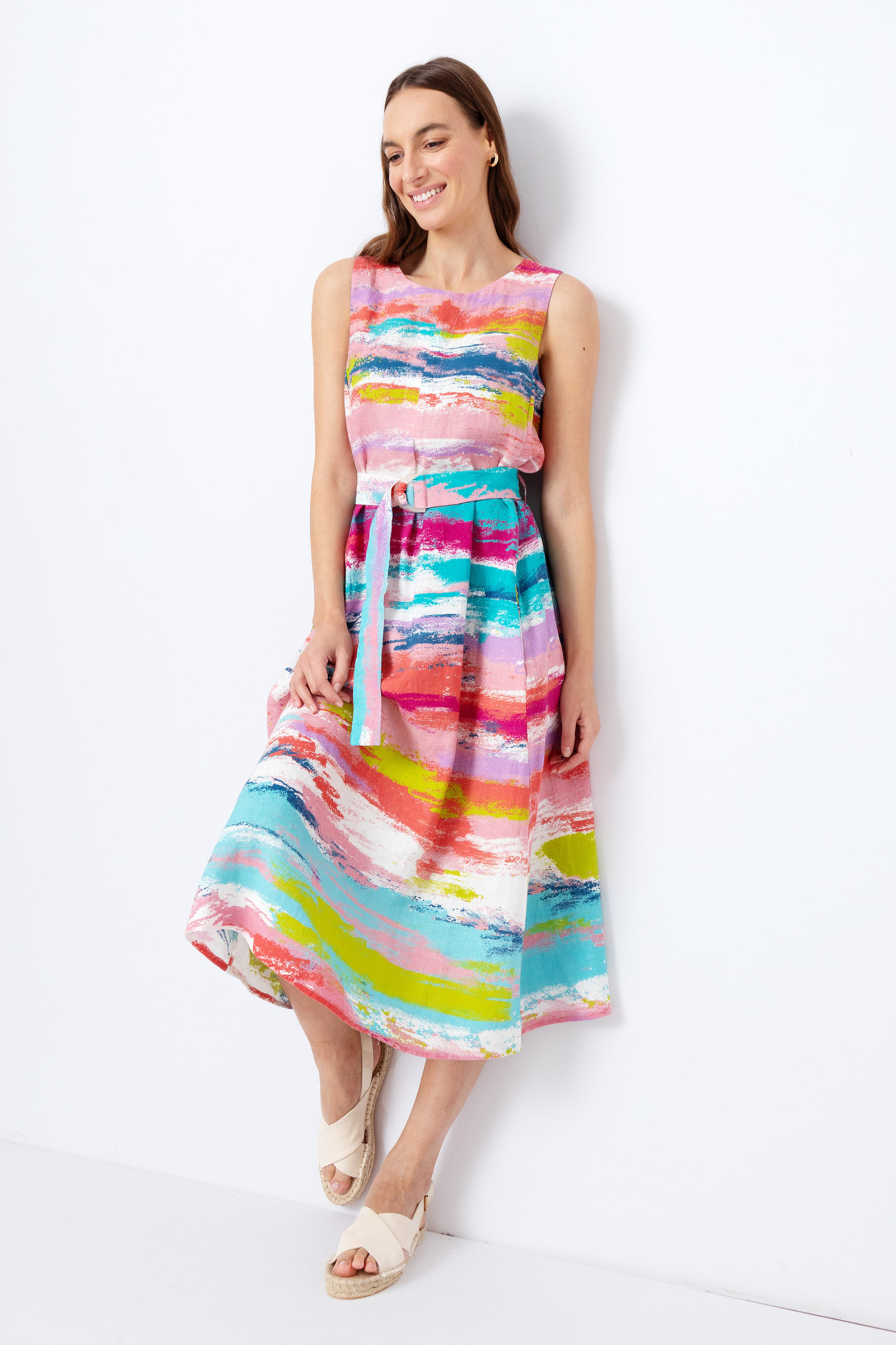 IVKO  Woman IVKO - Dress Stripe Pattern Off-White