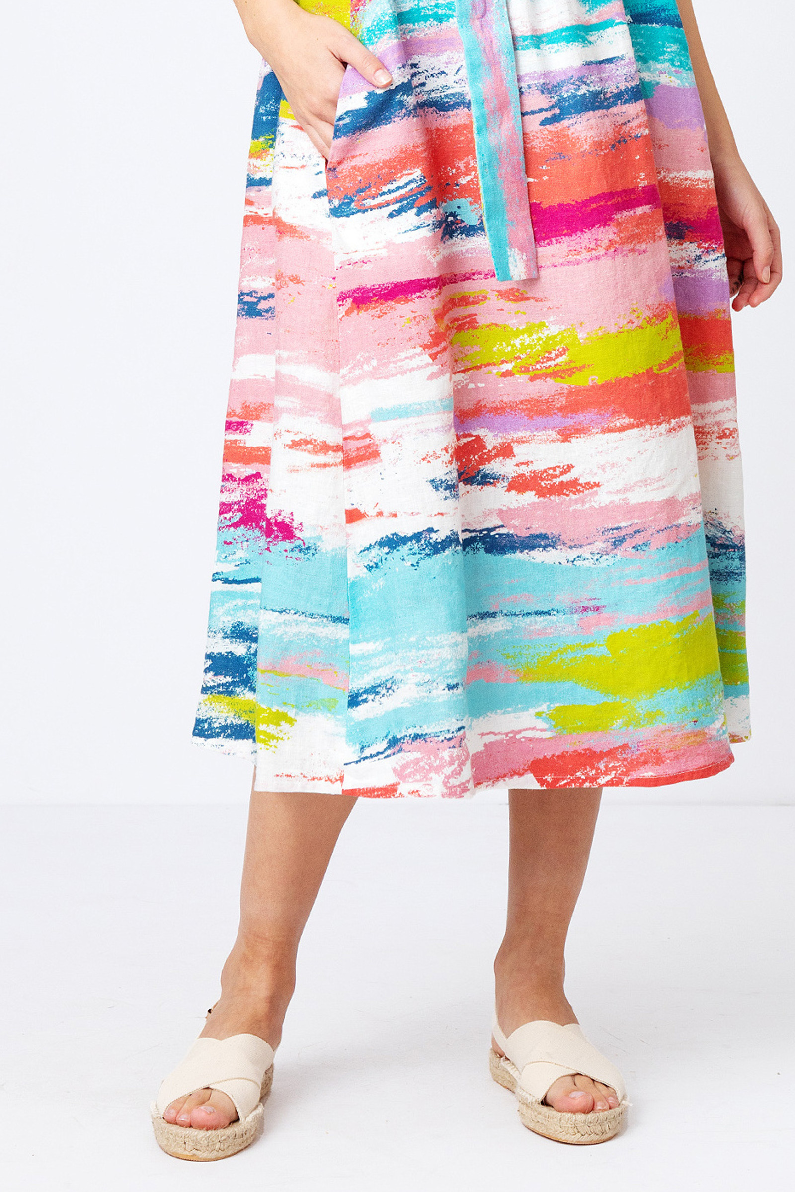 IVKO  Woman IVKO - Dress Stripe Pattern Off-White