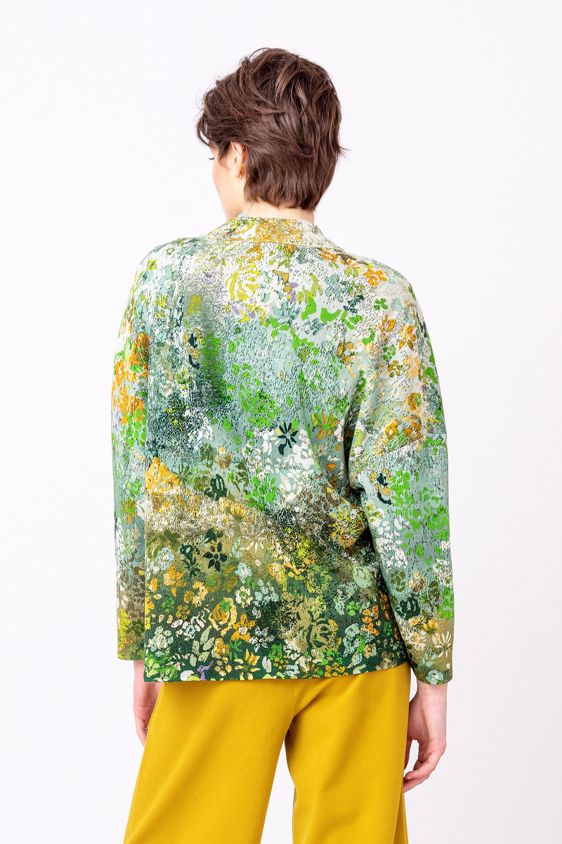 IVKO - Printed Coatigan Floral Motif Pastel Green