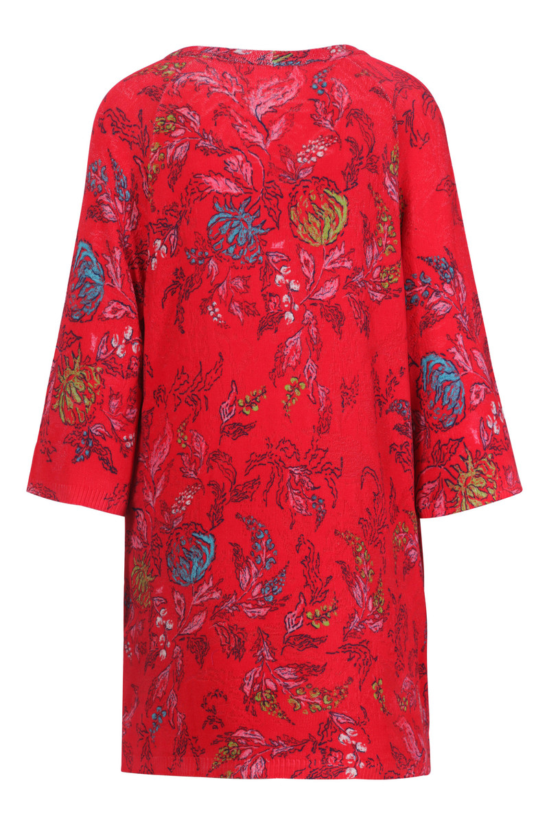 IVKO - Printed Coatigan Floral Motif Red
