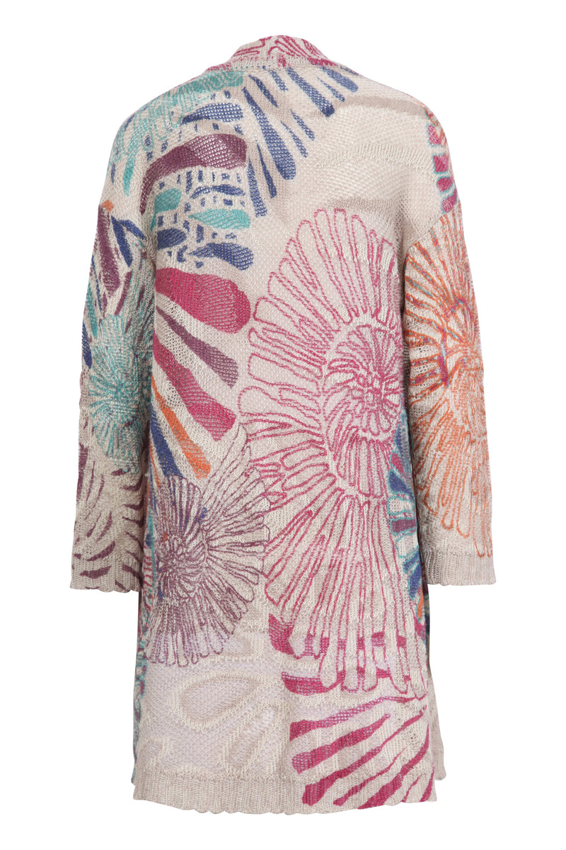 IVKO - Printed Coatigan Sea Shell Motif Blue
