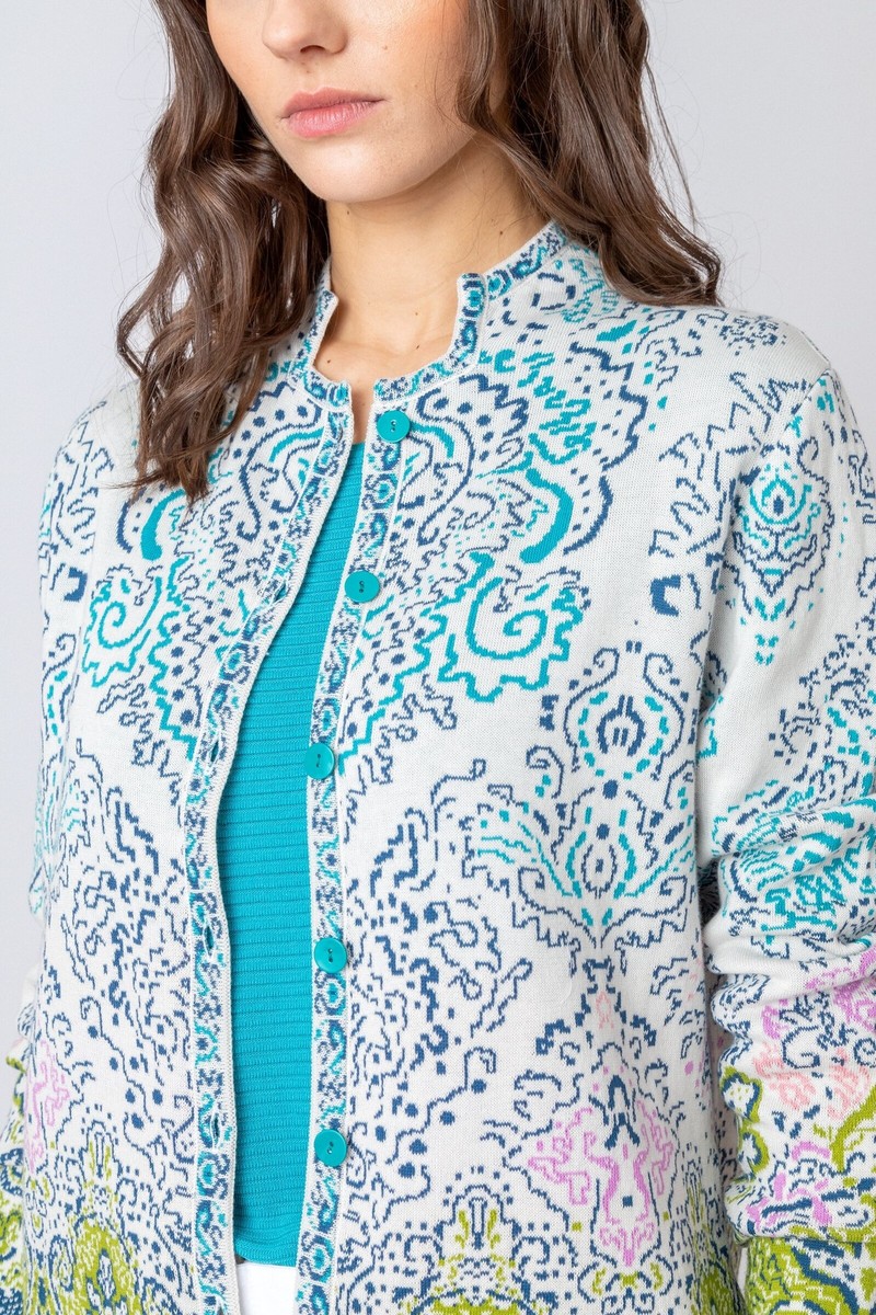 IVKO - Jacquard Jacket Ornament Motif Off-White
