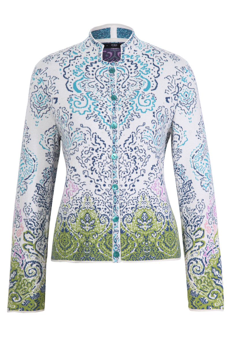 IVKO Outlet - Jacquard Jacket Ornament Motif Off-White