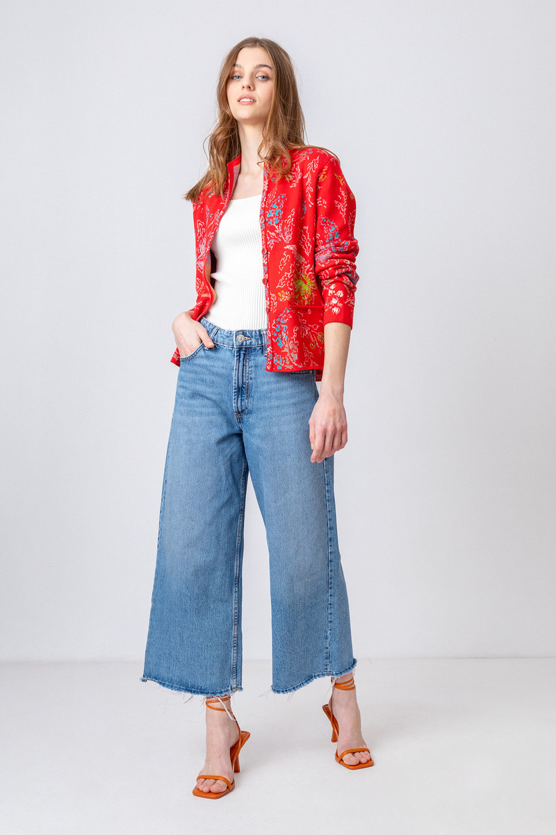 IVKO - Jacquard Jacket Flower Pattern Red