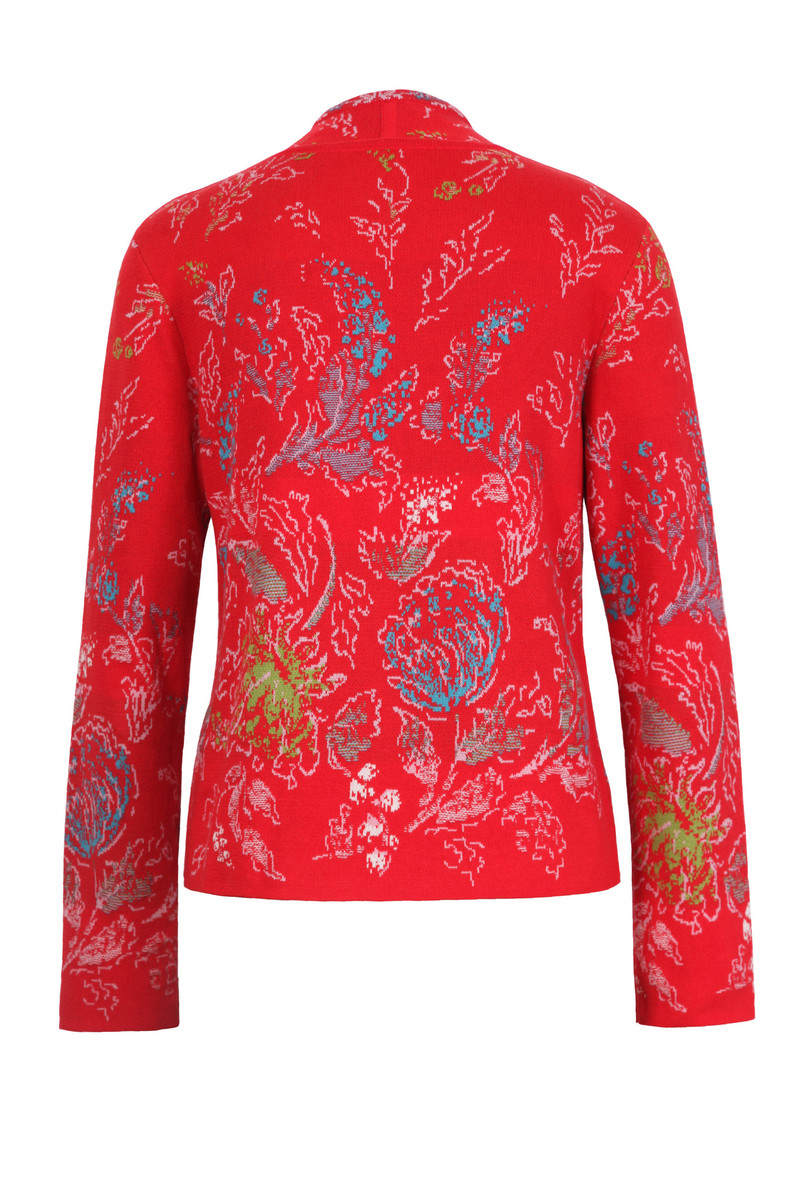 IVKO - Jacquard Jacket Flower Pattern Red