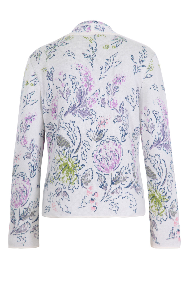IVKO - Jacquard Jacket Flower Pattern Off-White
