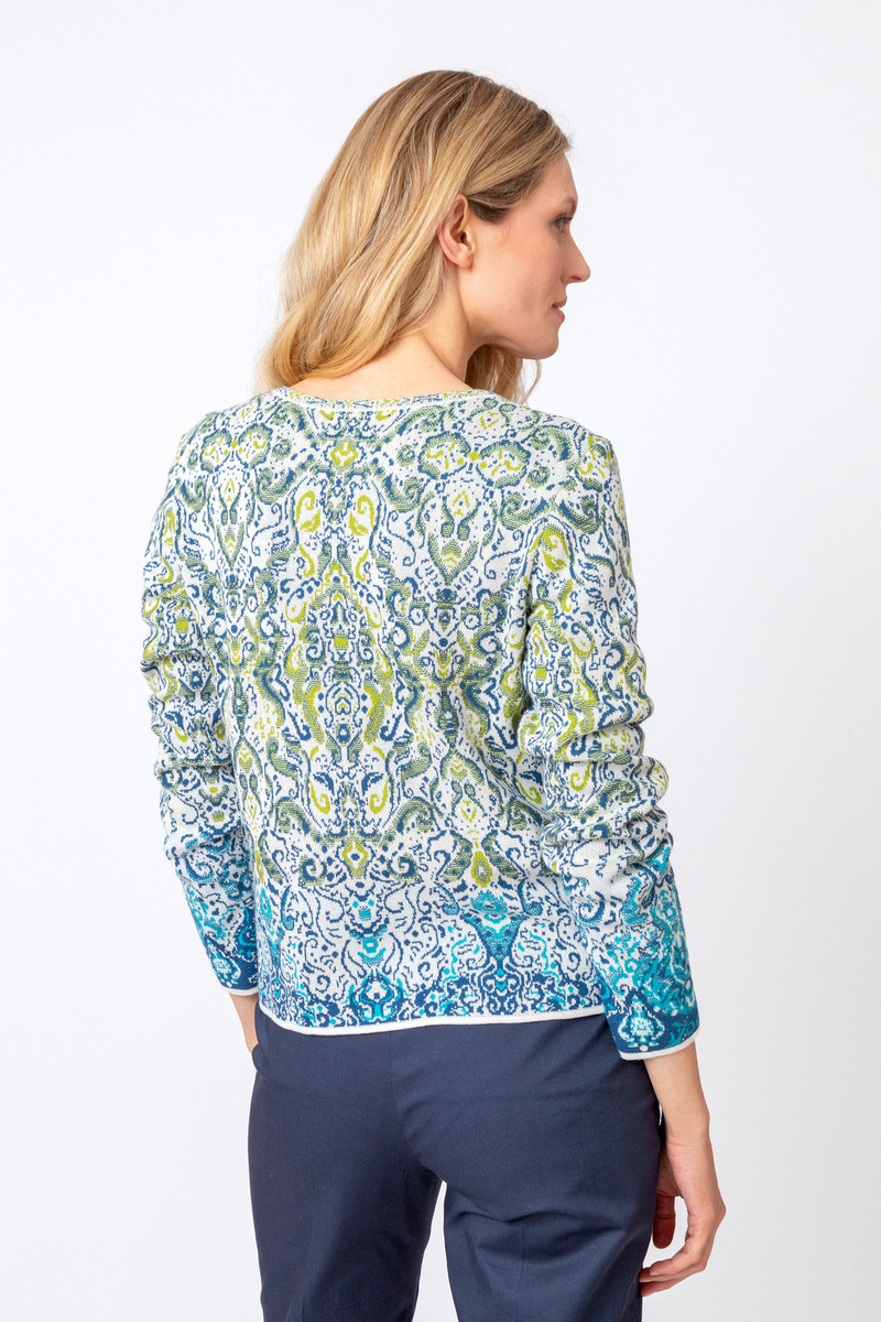 IVKO Outlet - Cardigan Ornament Motif Off-White