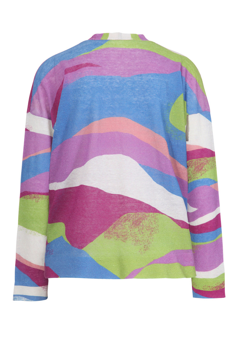 IVKO - Printed Cardigan Graphics Motif Off-White