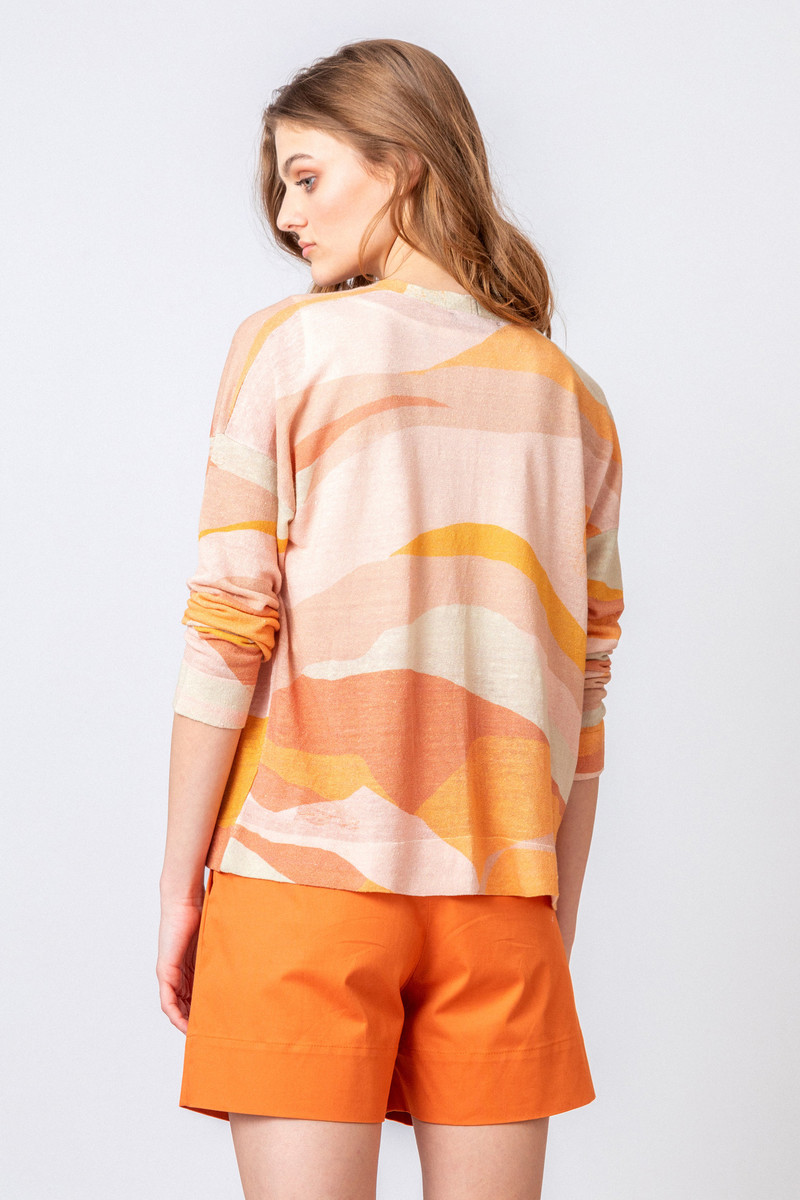 IVKO - Printed Cardigan Graphics Motif Nougat