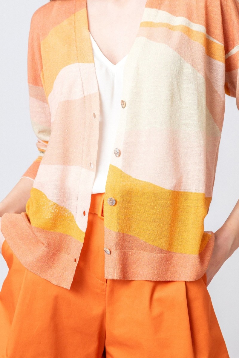 IVKO - Printed Cardigan Graphics Motif Nougat