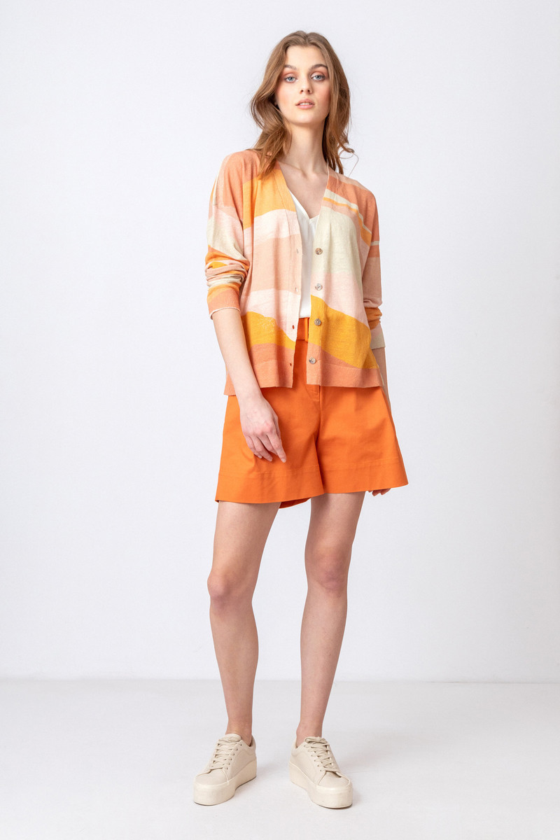 IVKO - Printed Cardigan Graphics Motif Nougat