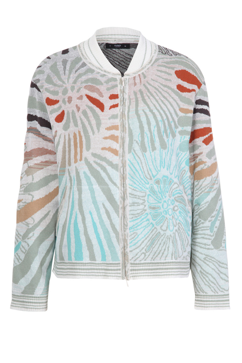 IVKO - Bomber Jacket Sea Shell Motif Off-White