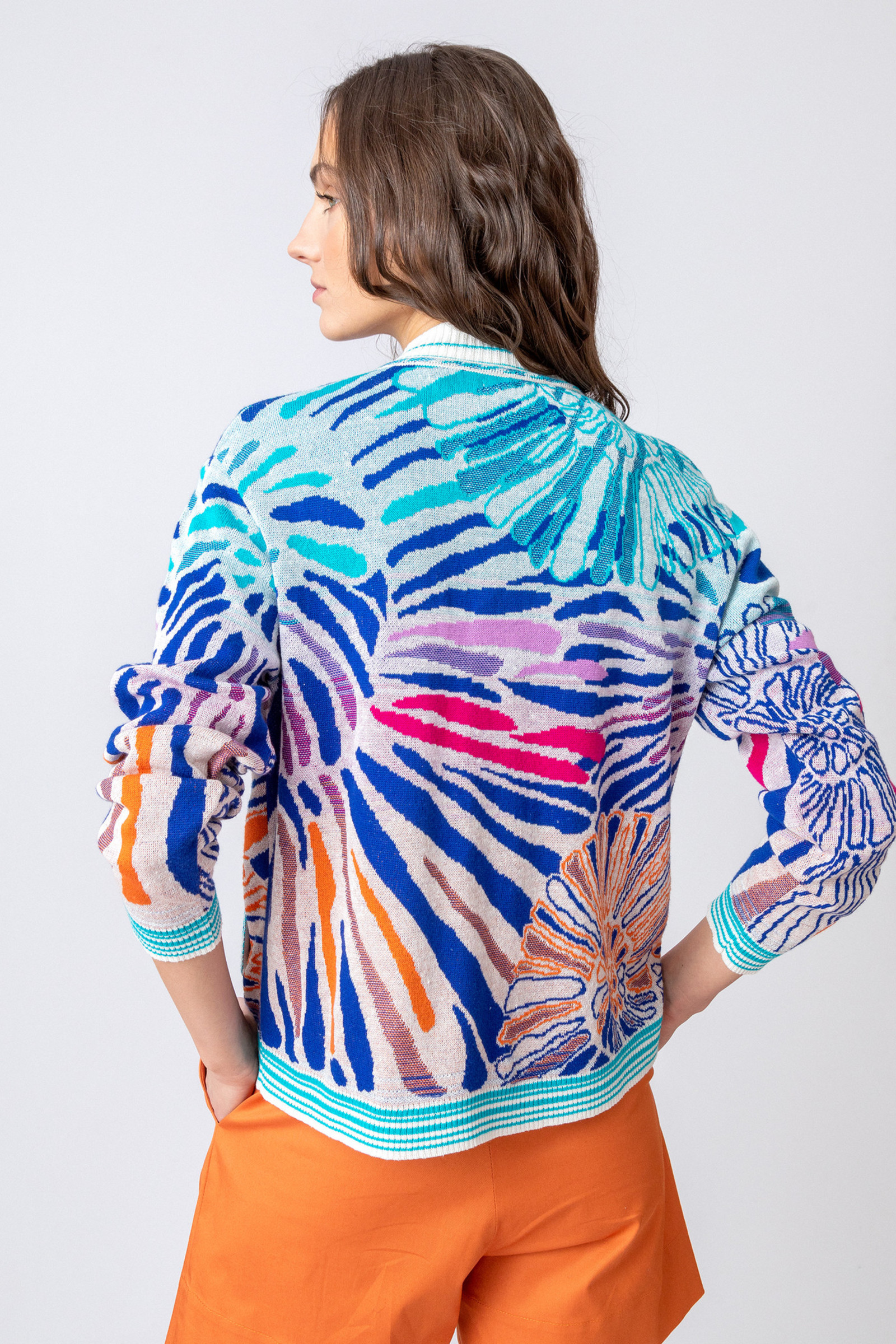 IVKO  Woman IVKO Outlet - Bomber Sea Shell Motif Blue