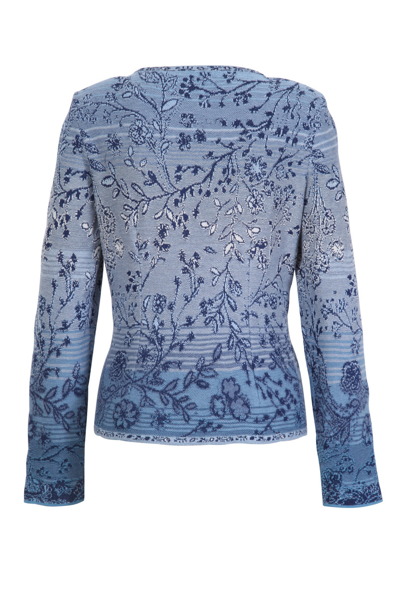 IVKO - Brocade Cardigan Herba Pattern Stone Blue