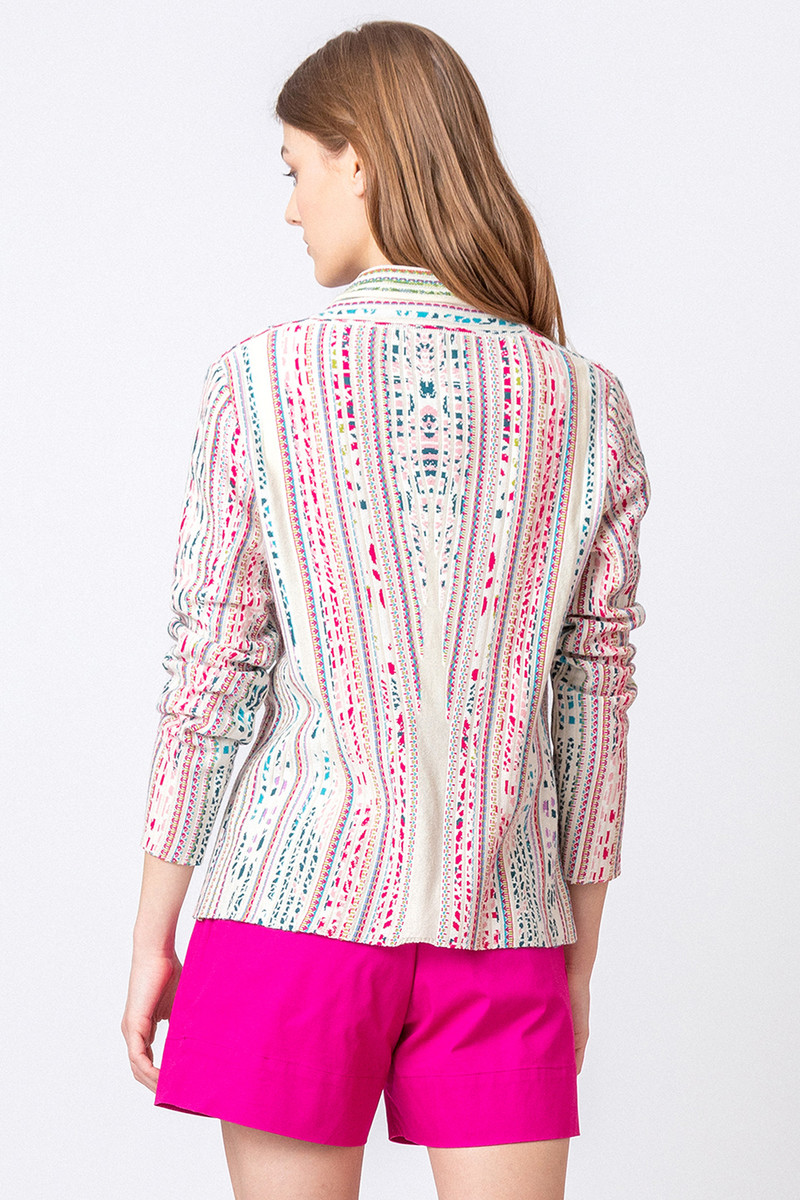 IVKO - V-Neck Jacket Dots Motif Off-White