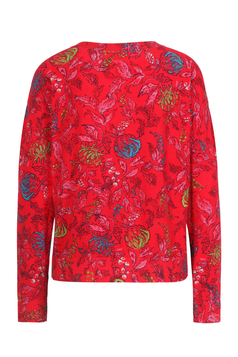 IVKO - Printed Cardigan Floral Motif Red