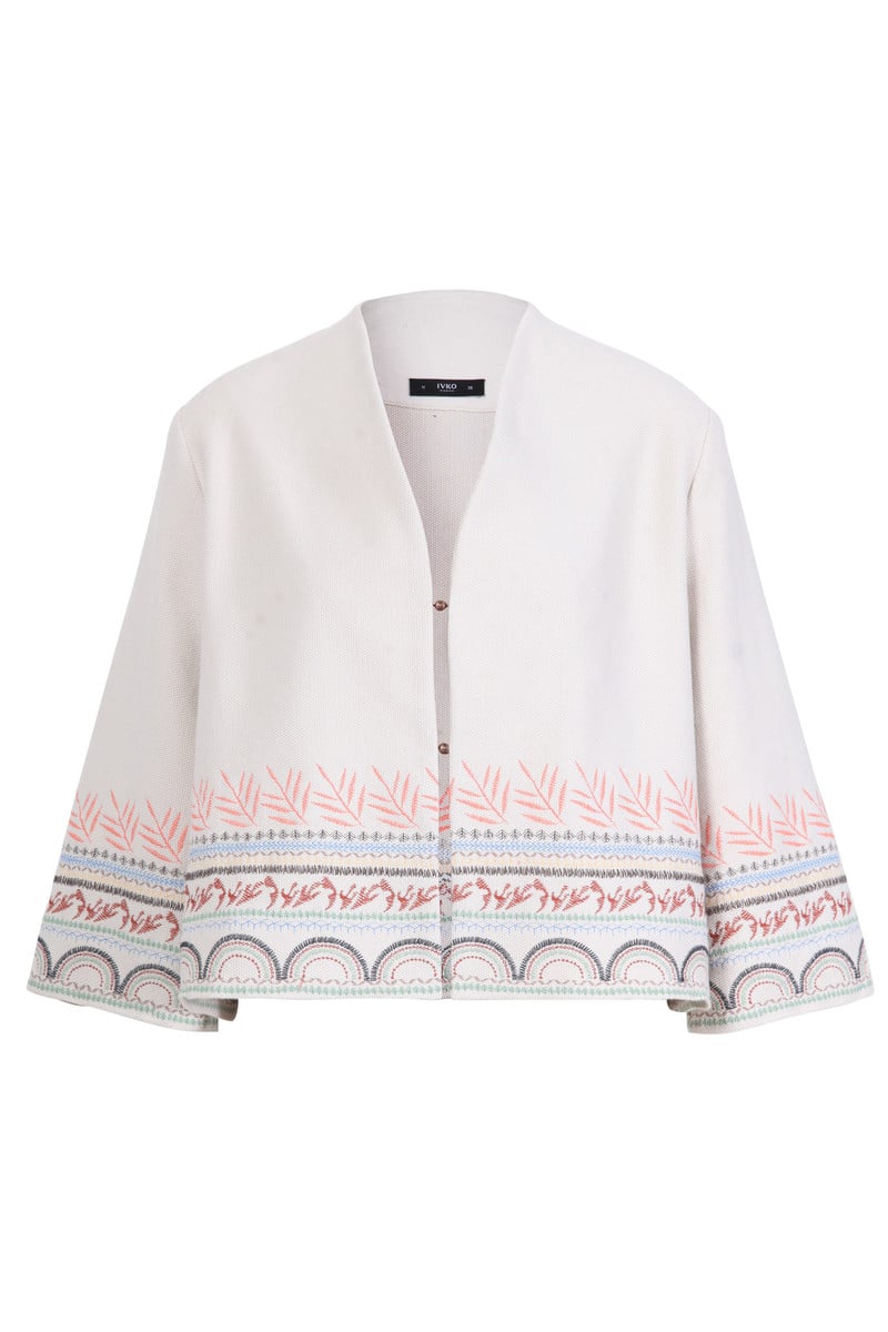 IVKO  Outlet - Embroidered Jacket Nomad Motif Off-White