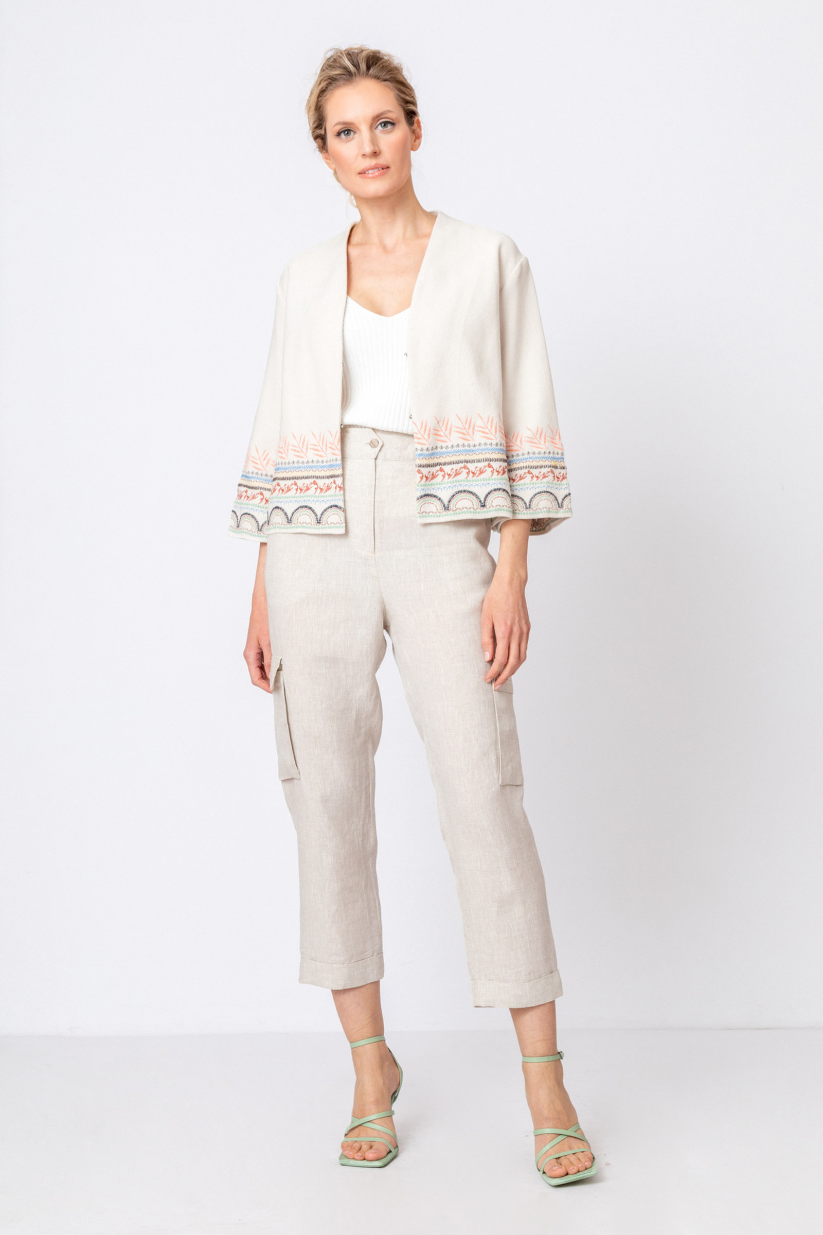 IVKO  Woman IVKO  - Embroidered Jacket Nomad Motif Off-White
