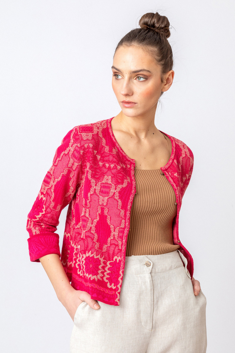 IVKO Outlet - Cardigan Ornament Pattern Rosewood