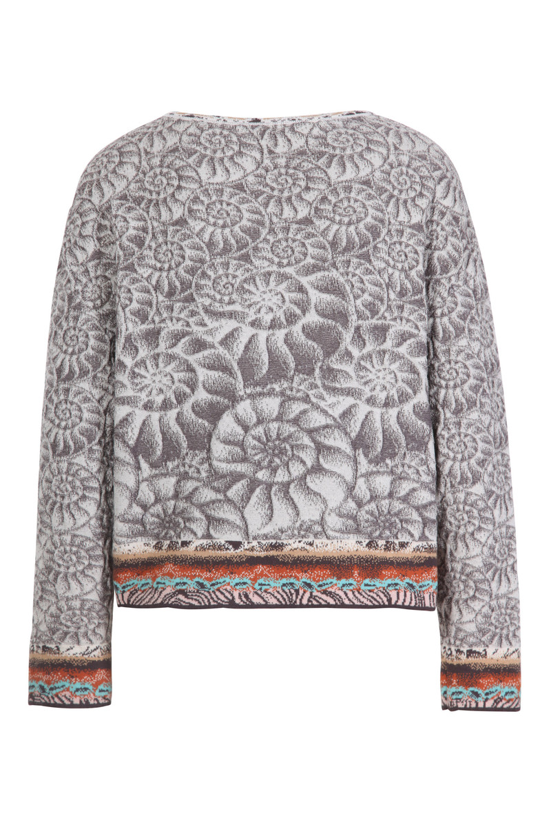 IVKO - Jacquard Cardigan Sea Shell Pattern Off-White