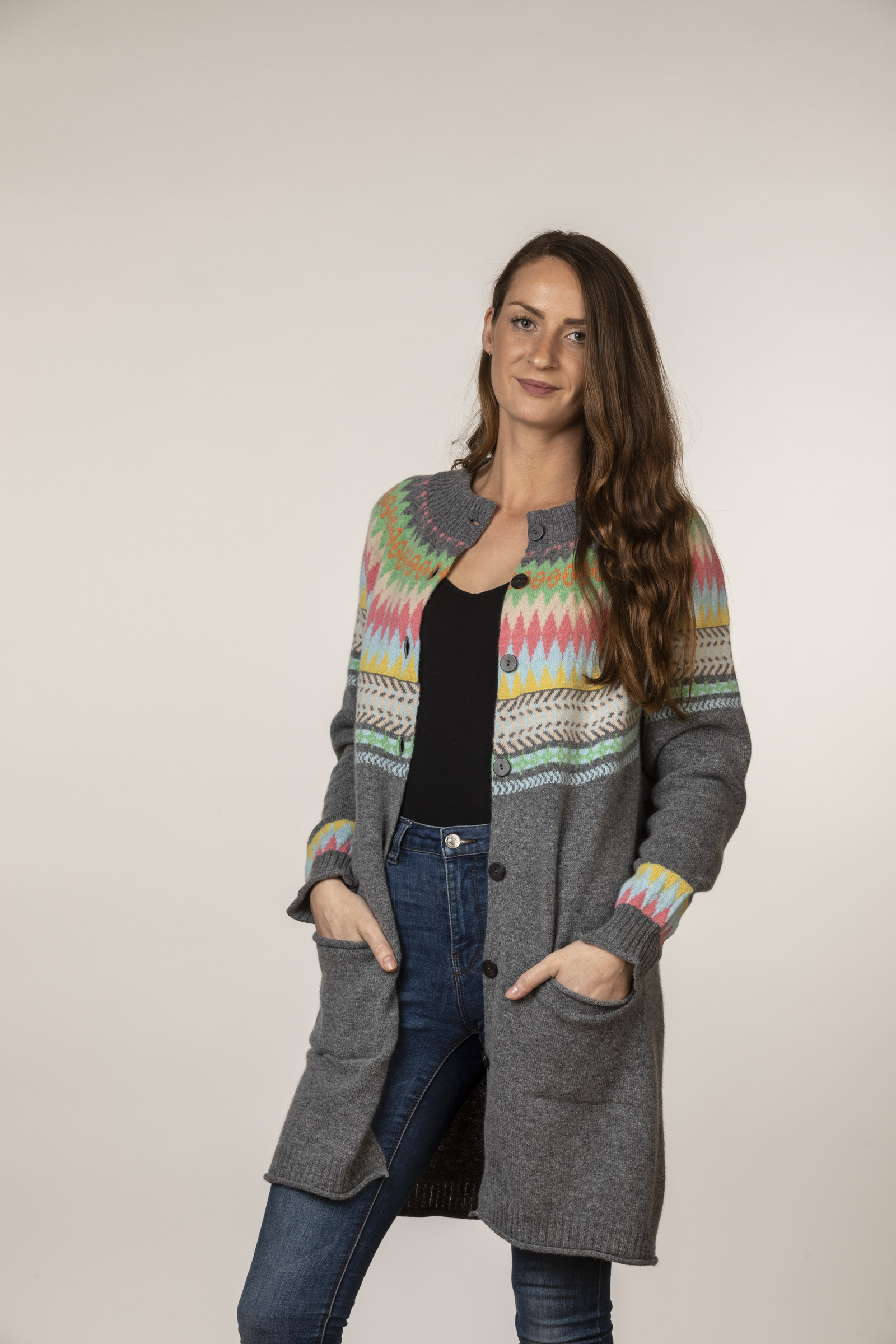 Eribé Eribé - Cairngorm Long Cardigan Floral Spice