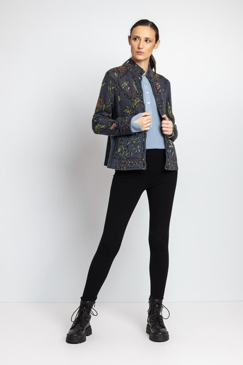 IVKO - Jacquard Jacket with Embroidery Anthracite