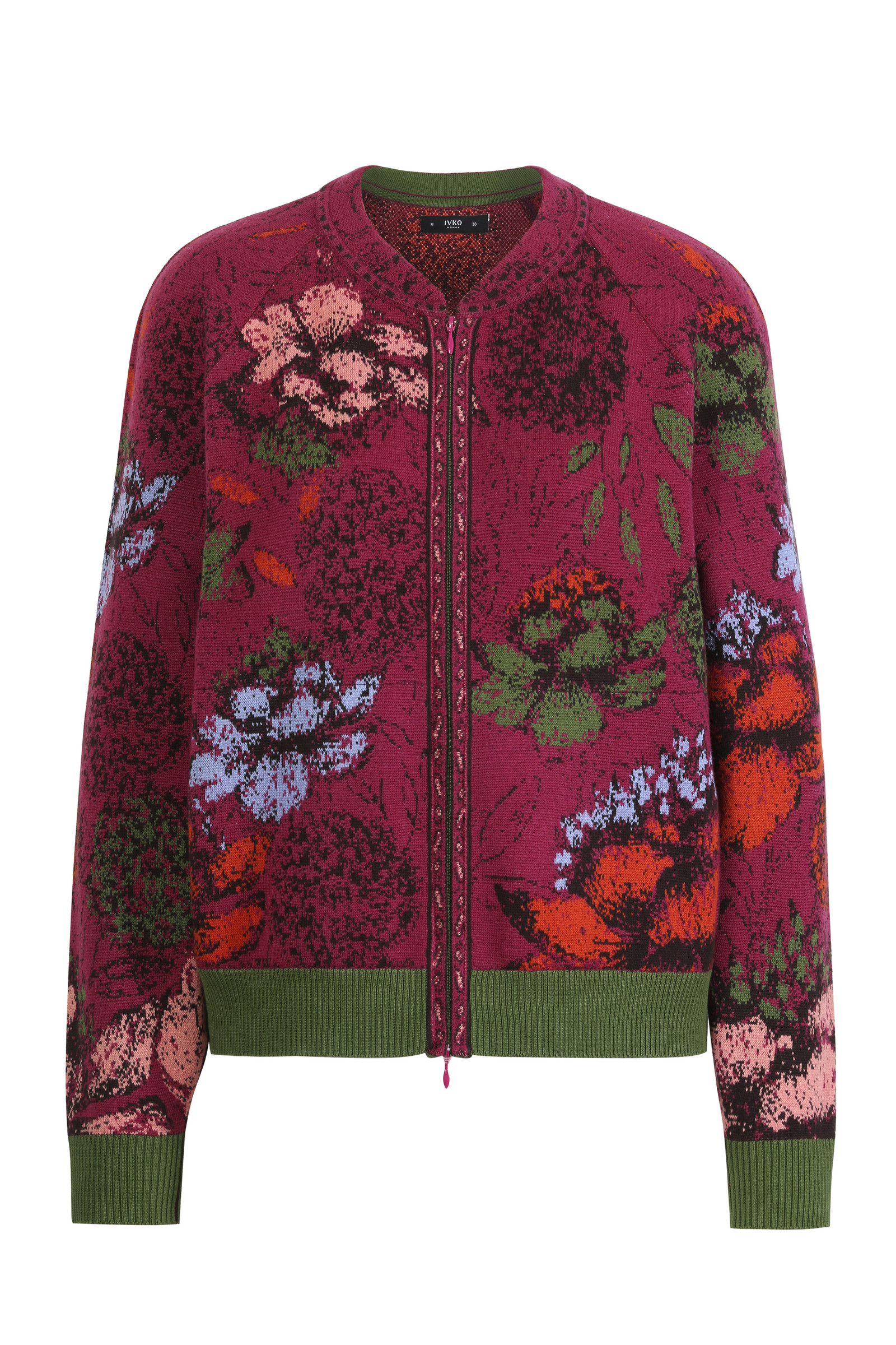 IVKO  Woman IVKO - Jacquard Bomber Jacket Floral Pattern Magenta