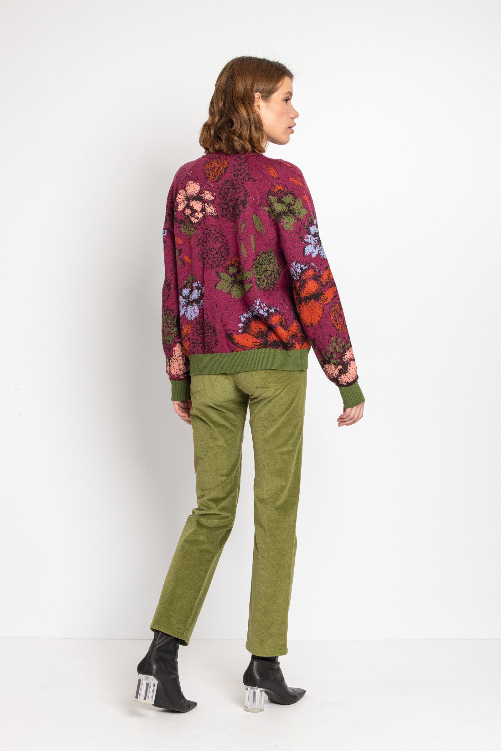 IVKO  Woman IVKO - Jacquard Bomber Jacket Floral Pattern Magenta