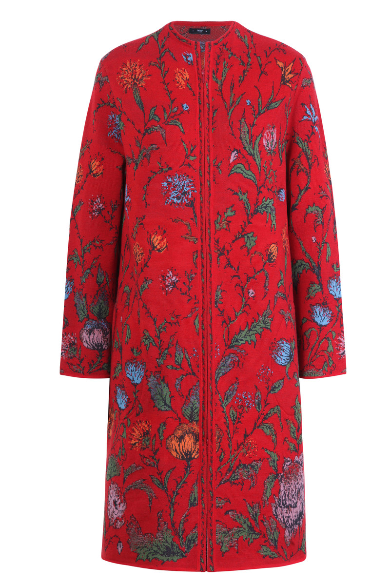 IVKO - Coatigan Floral Print Red