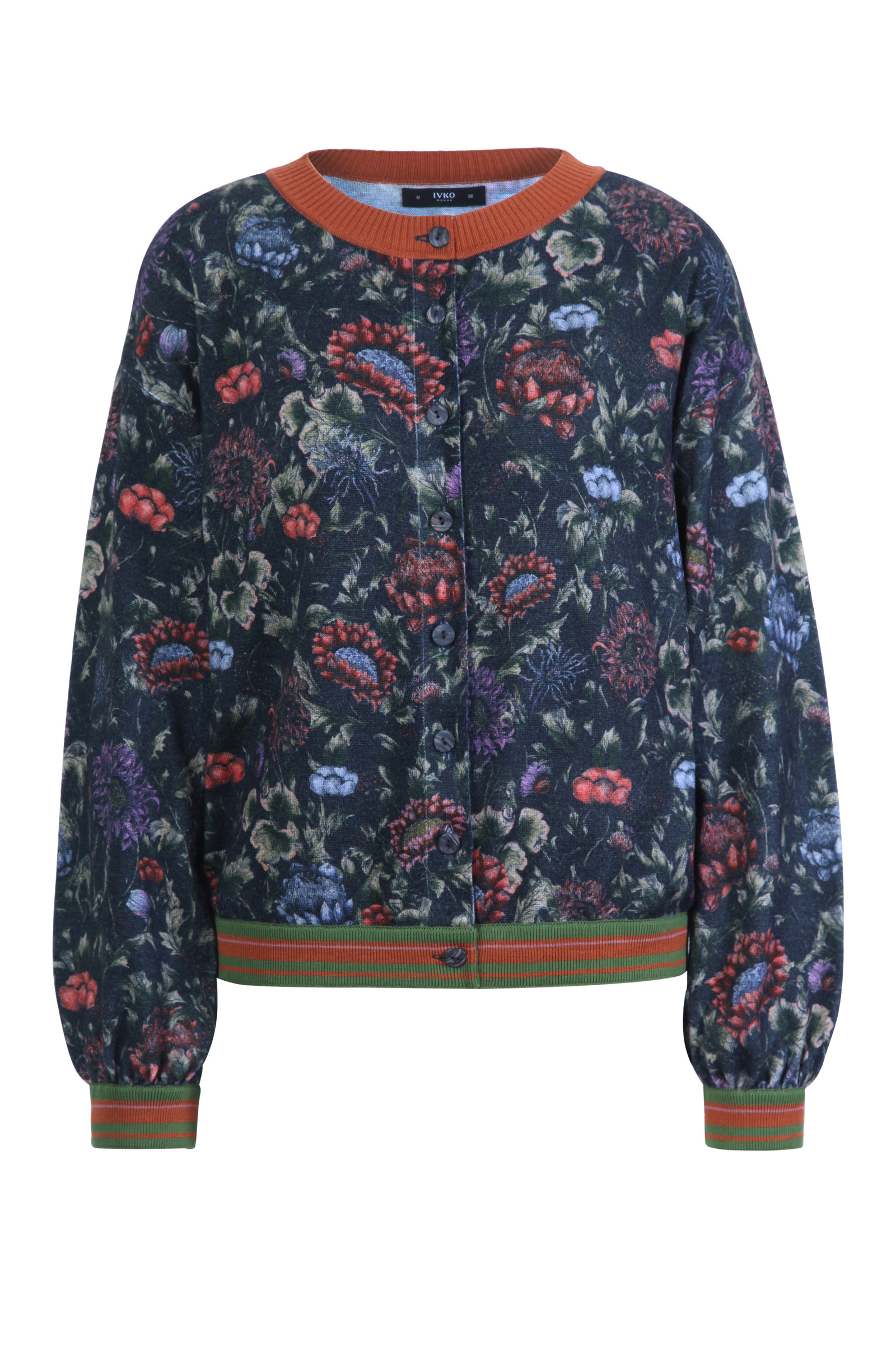 Cardigan, Floral Pattern - Cardigans - Ivko Woman