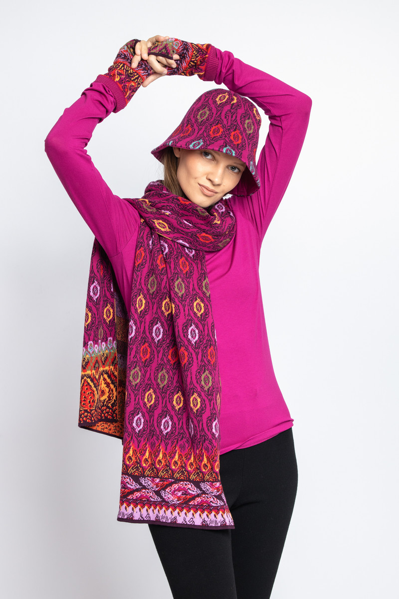 IVKO - Scarf Ornament Motif Magenta