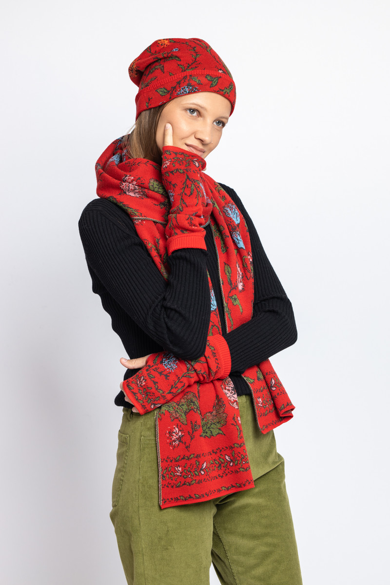 IVKO - Scarf Floral Pattern Red