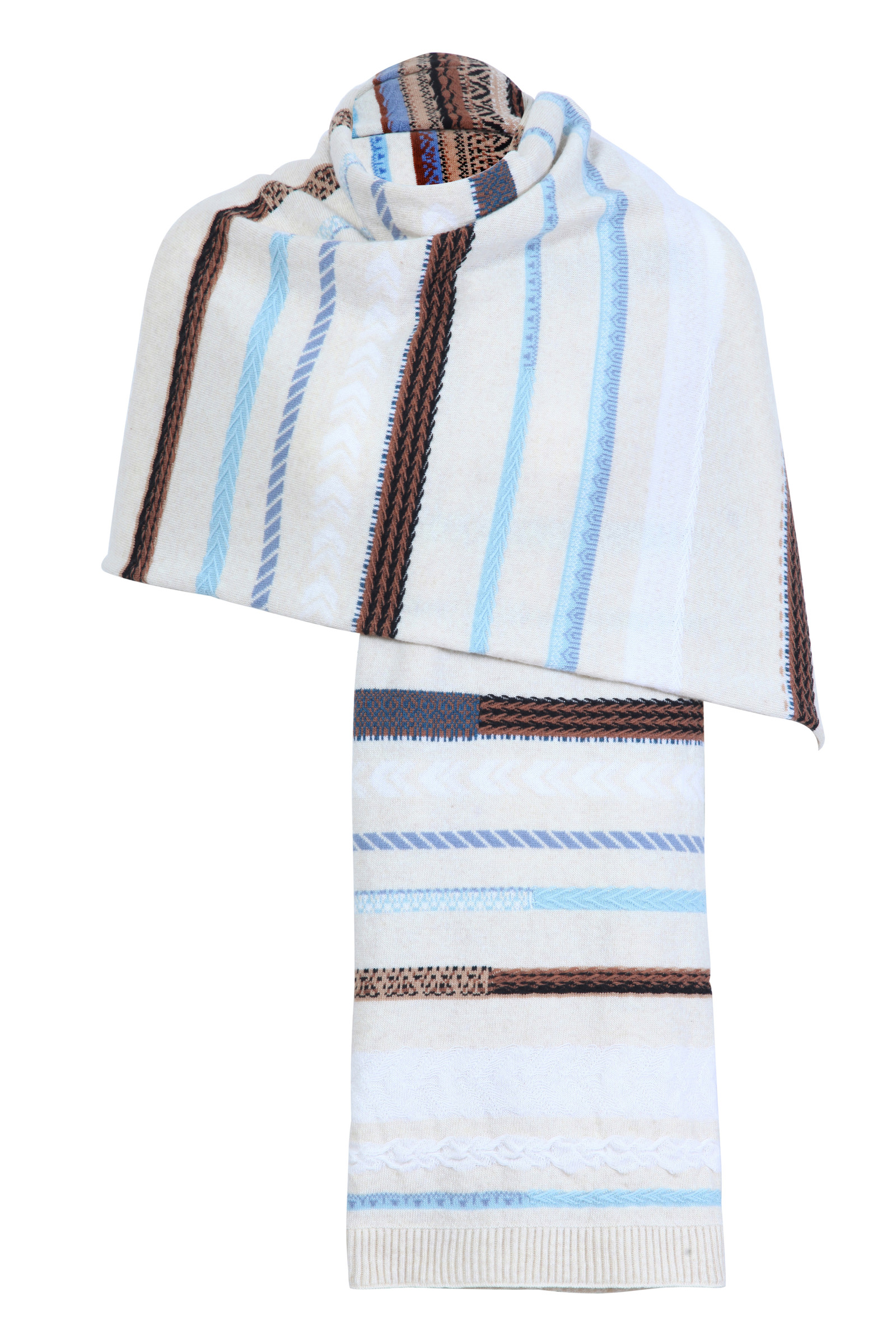 IVKO  Woman IVKO Outlet - Scarf Stripe Pattern Off-White