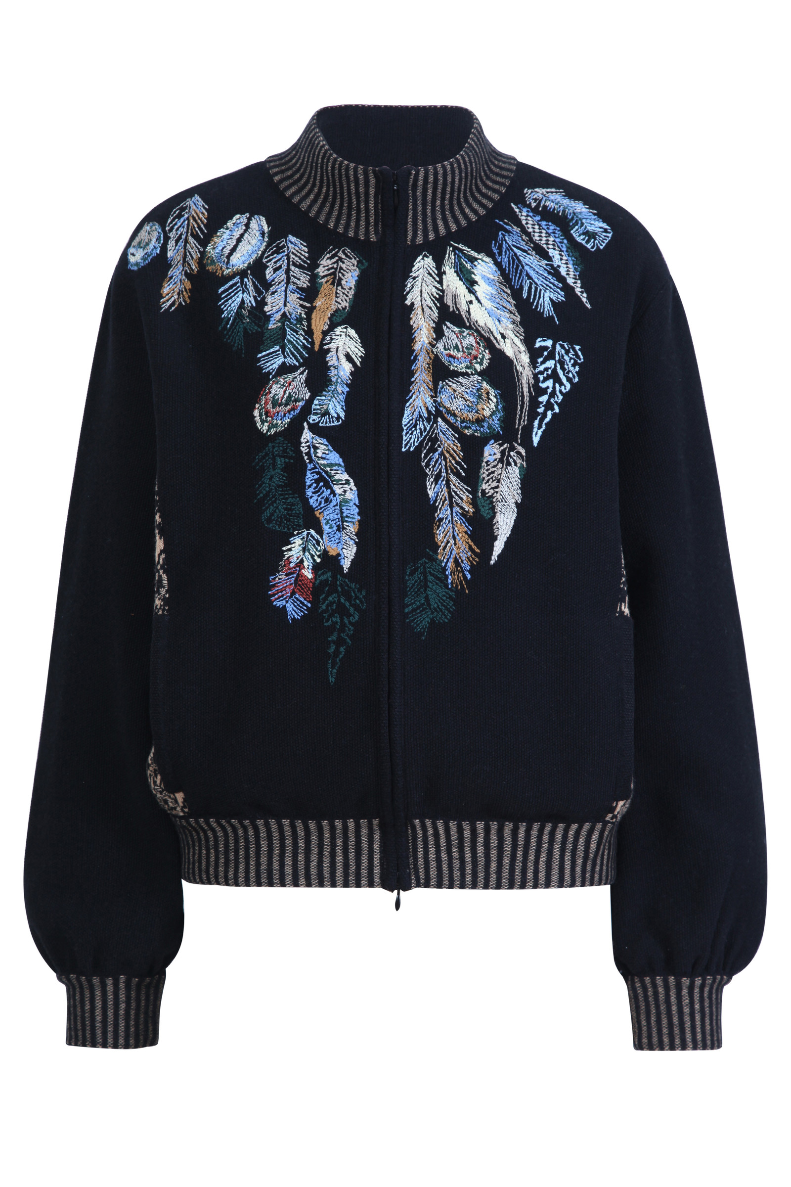 IVKO  Woman IVKO - Roll Neck Jacket with Embroidery Black