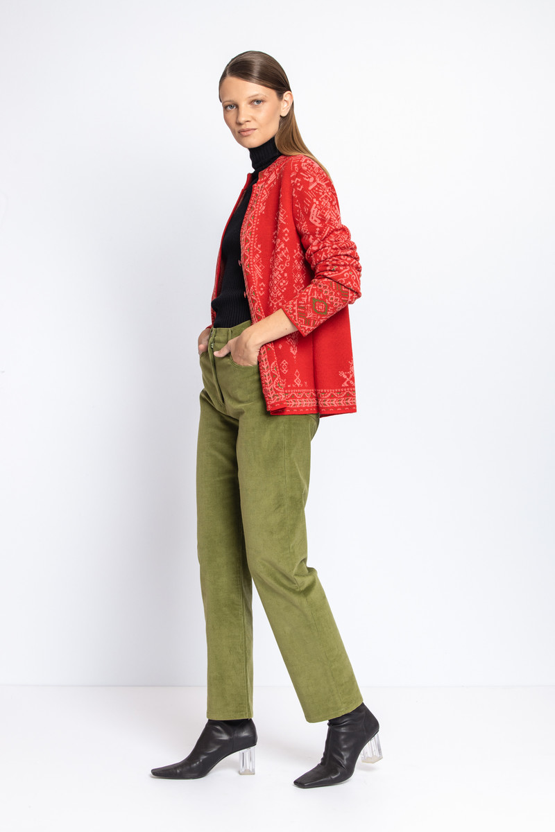 IVKO - Jacquard Jacket Root Pattern Red