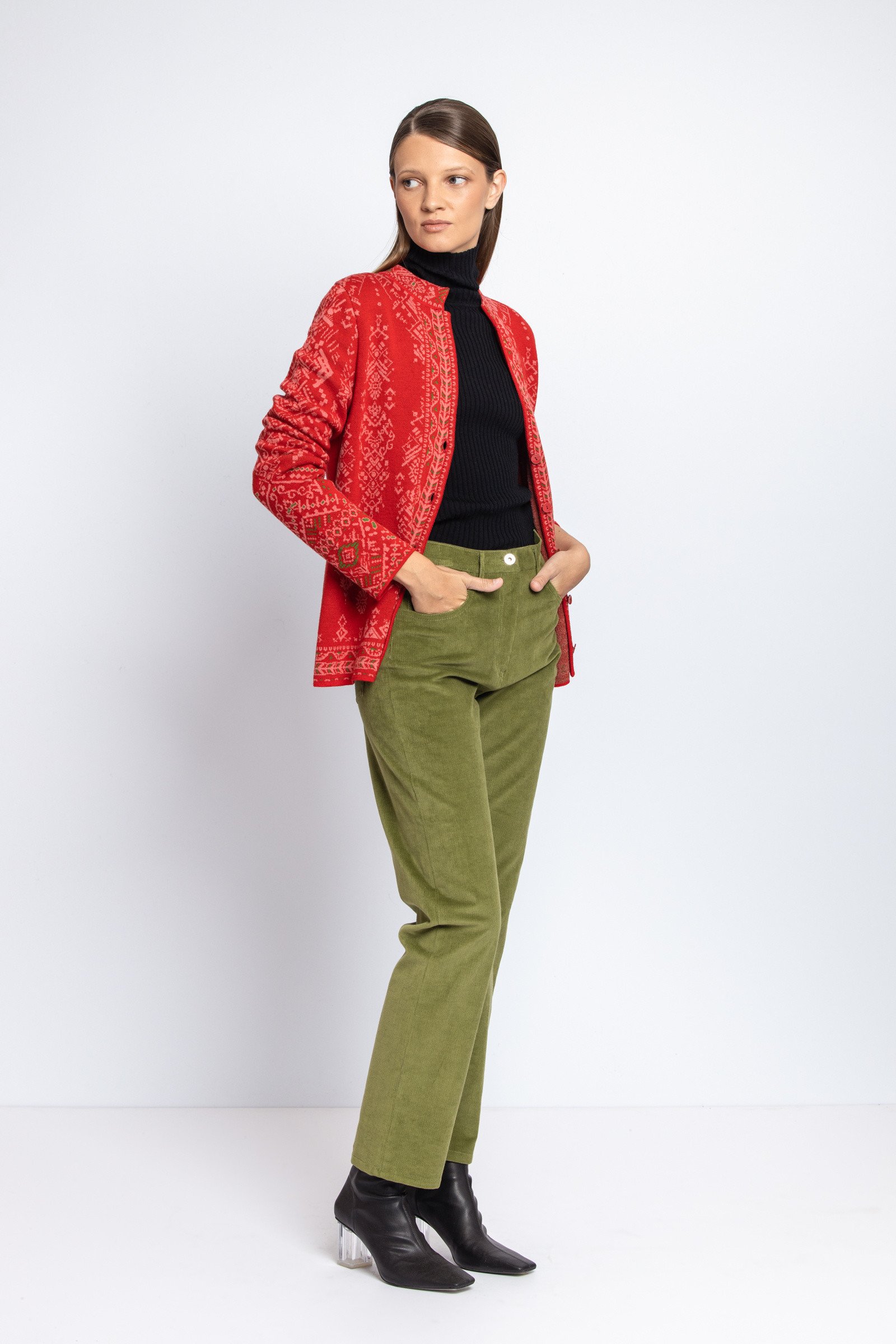 IVKO  Woman IVKO - Jacquard Jacket Root Pattern Red