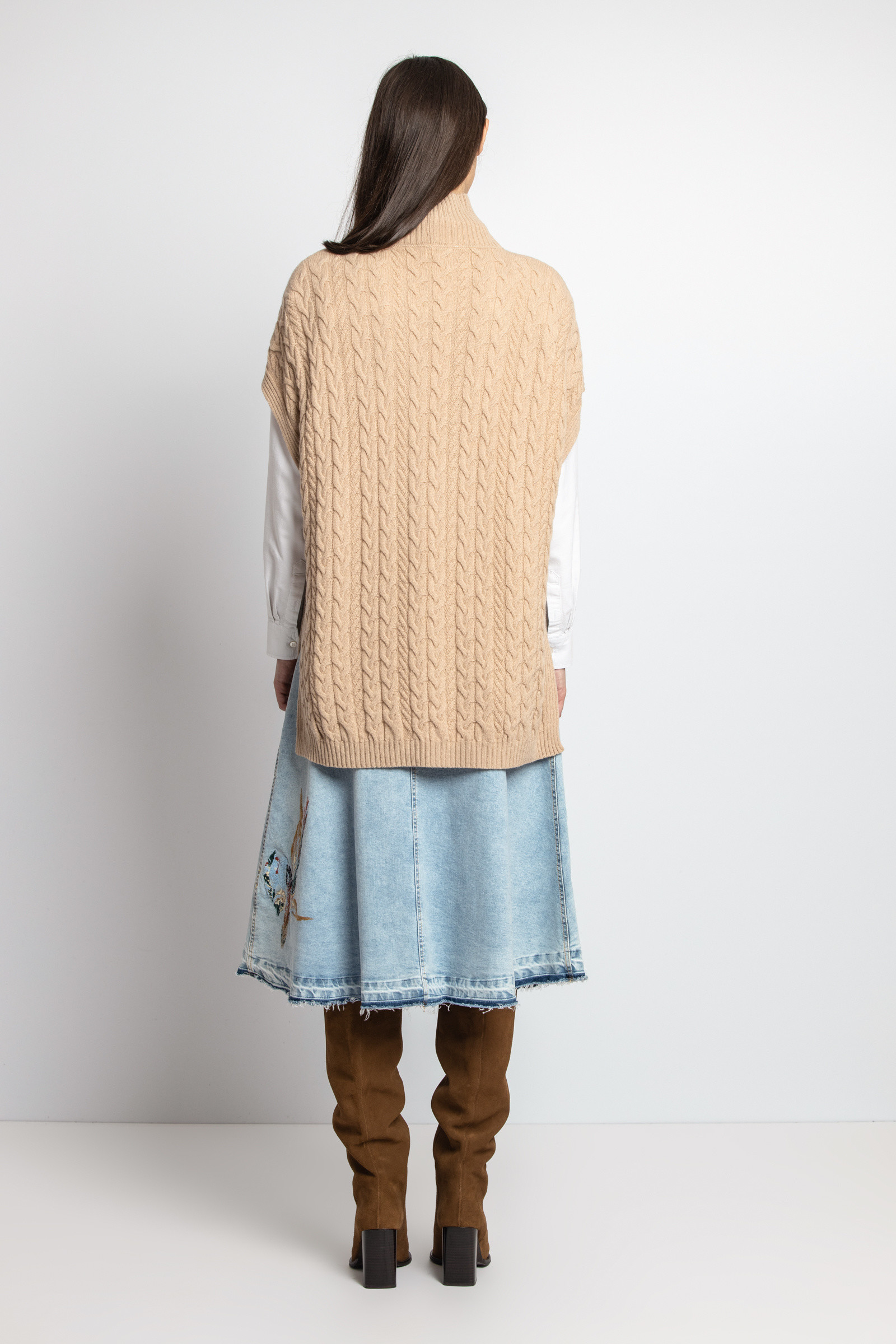IVKO  Woman IVKO  - Jeans Skirt with Embroidery Stone Blue