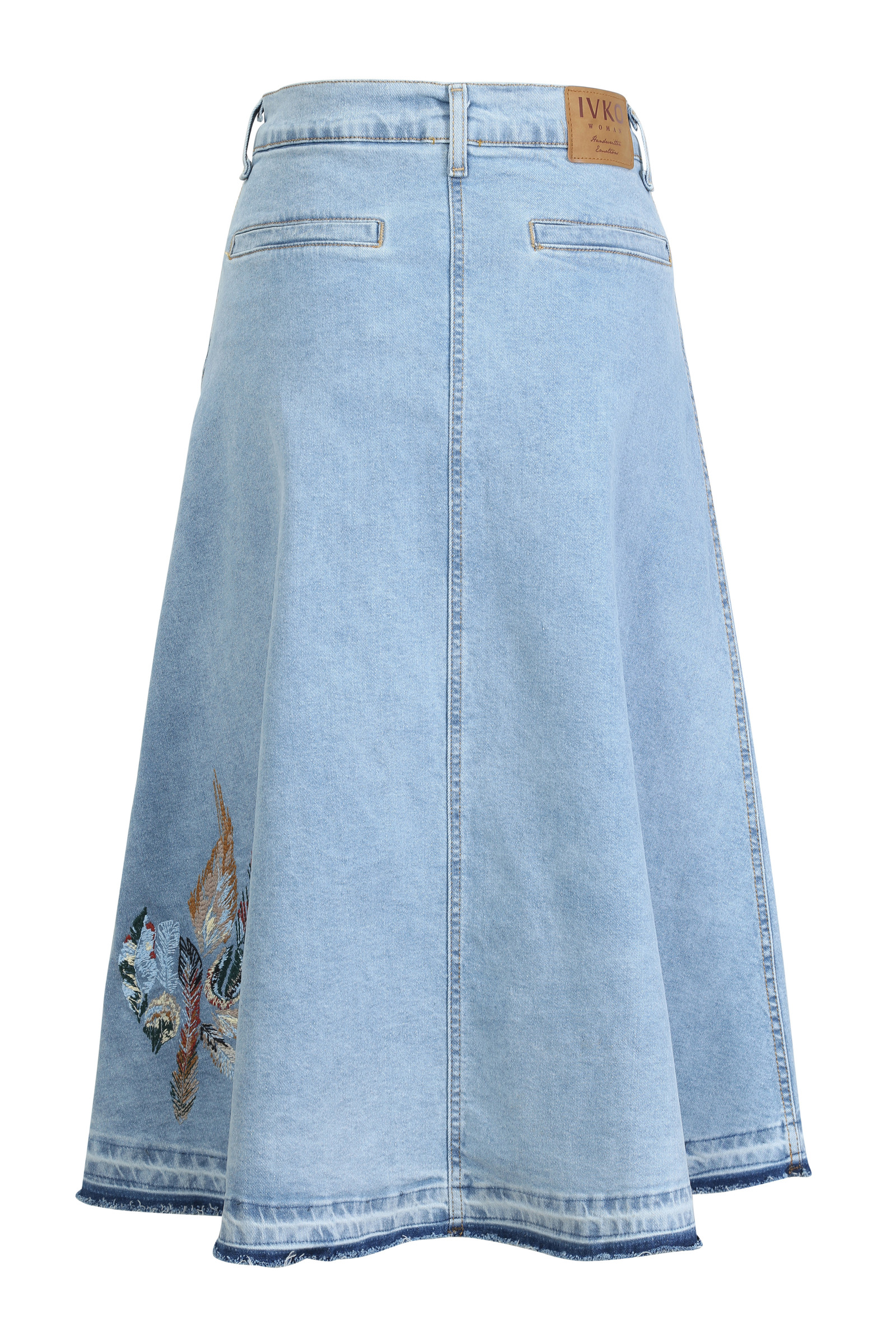 IVKO  Woman IVKO  - Jeans Skirt with Embroidery Stone Blue
