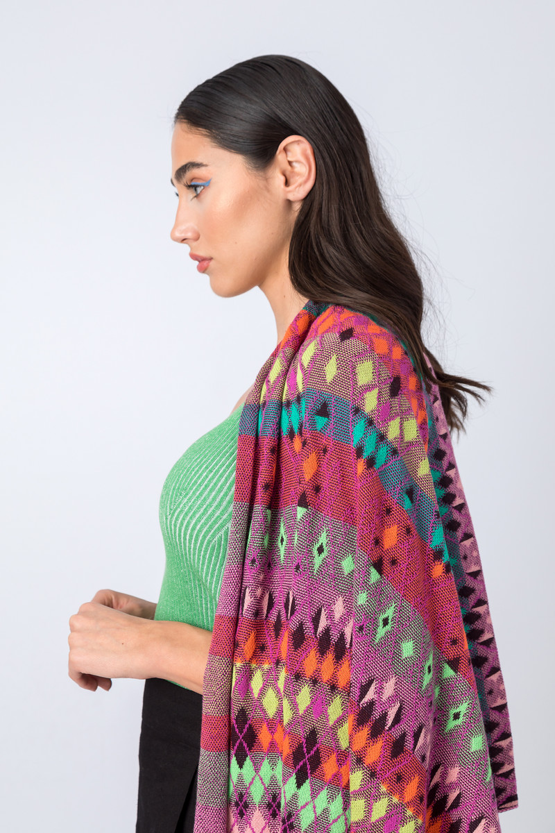 IVKO - LIMITED EDITION Brocade Scarf Magenta