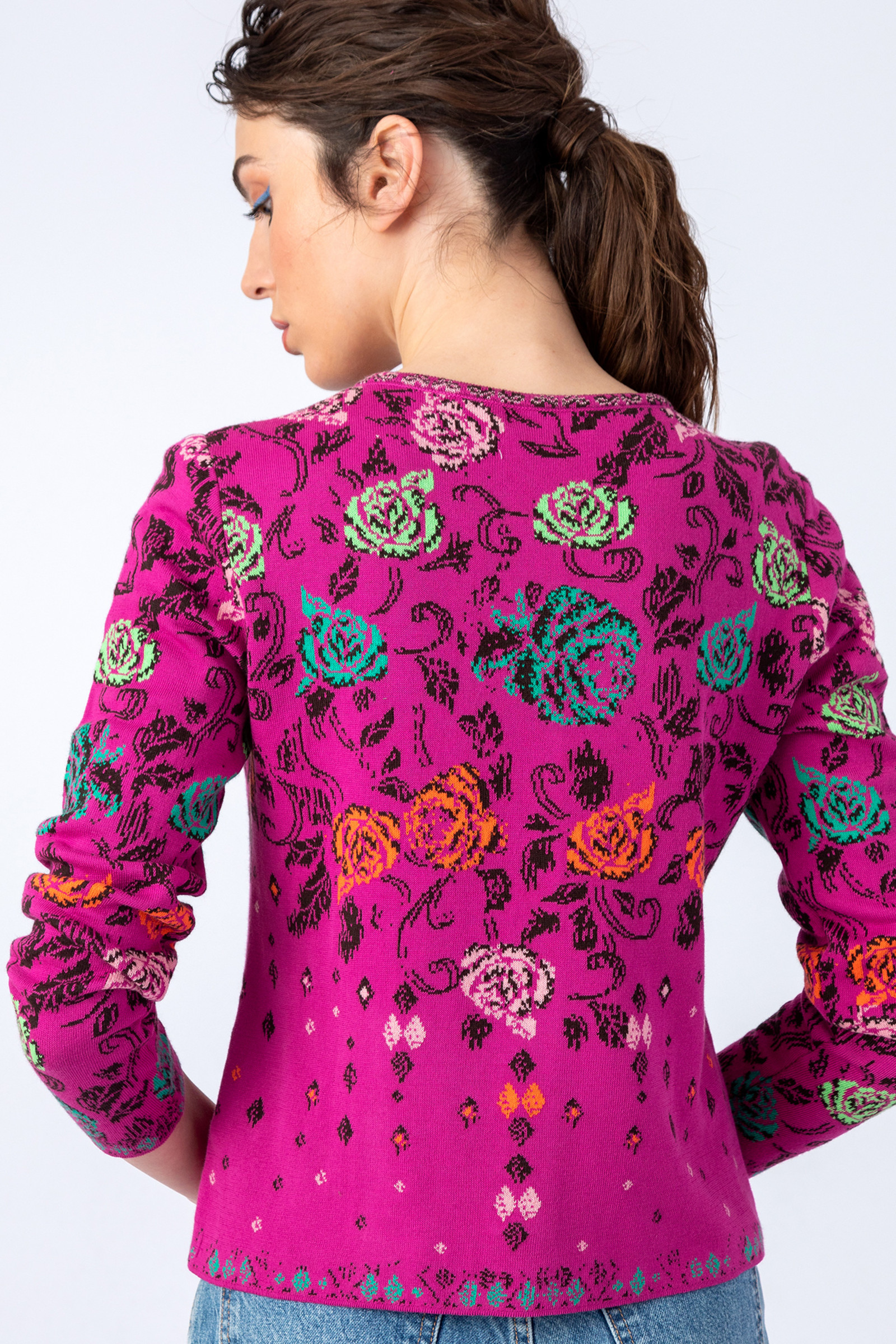 IVKO  Woman IVKO - LIMITED EDITION Floral Cardigan Magenta