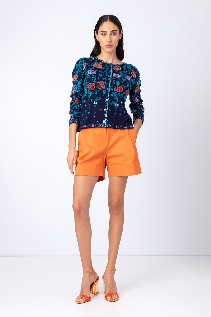 IVKO - LIMITED EDITION Floral Cardigan Marine